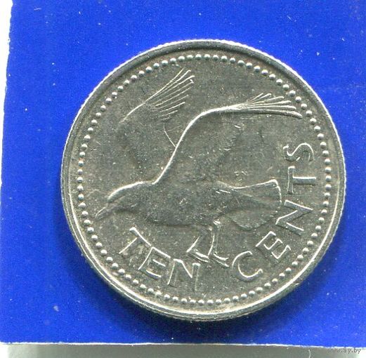 Барбадос 10 центов 1989