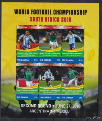 ГАМБИЯ Спорт Футбол 2010  MNH