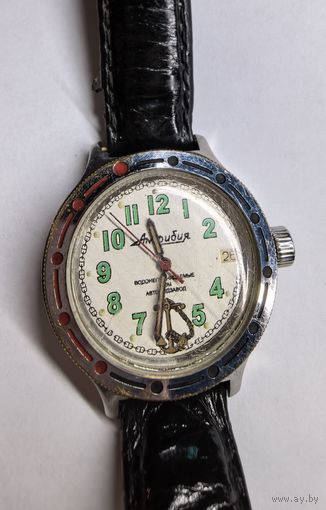 Часы Амфибия Автоподзавод. Идут . С рубля без МЦ. Всё с рубля без МЦ.
