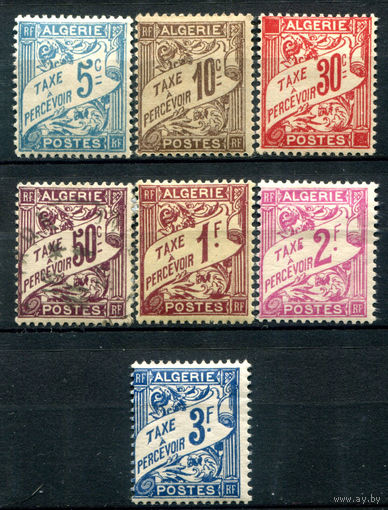 Французские колонии - Алжир - 1926/28г. - служебные марки - 7 марок - MH, 1 марка гашёная. #4-W1-117-A-1