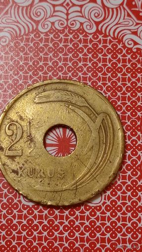 Турция 2 1/2 Куруш 1948
