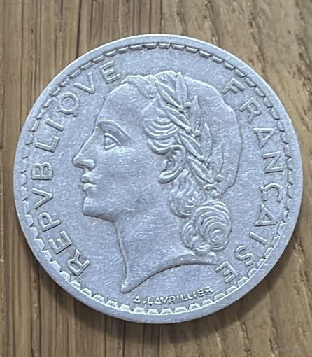 Монета Франции 5 Франков 1947 г.