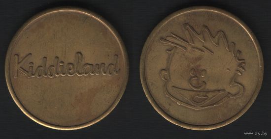 Kiddieland -- (рожица) (желтый) (25,6мм6,34гр) (f0