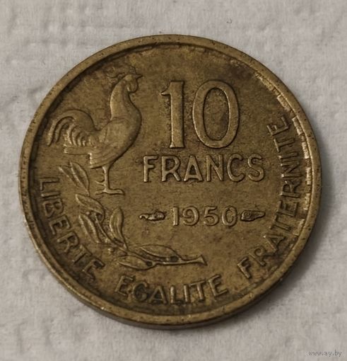Франция 10 франков, 1950 Без отметки монетного двора (2-7-100)