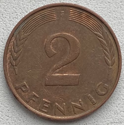 Германия 2 пфеннига 1992 г. F