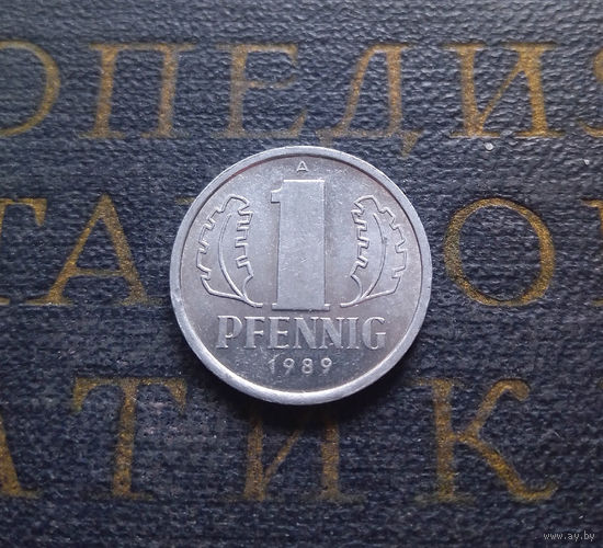 1 пфенниг 1989 (A) Германия ГДР #24 aUNC
