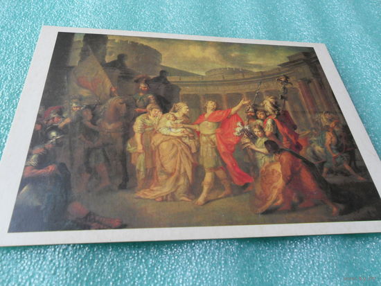 Открытка Лосенко А.П. (1737-1773). Прощание Гектора с Андромахой. 1773. Государственная Третьяковская галерея
