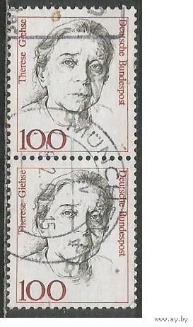 ФРГ. Тереза Гизе. Актриса. 1988г. Mi# 1390. Сцепка.