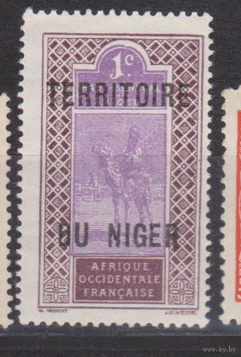 Французские колонии верблюд Всадник Французский Нигер  1921 год лот 7 ЧИСТАЯ
