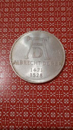 Германия 5 марок серебро 1971 Дюрер