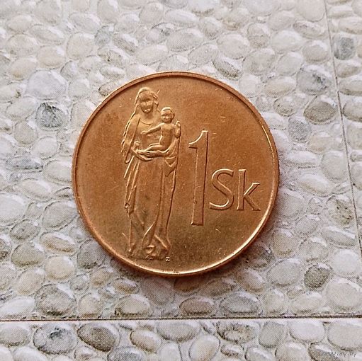 1 крона 1994 года Словакия. Словацкая Республика. Красивая монета!