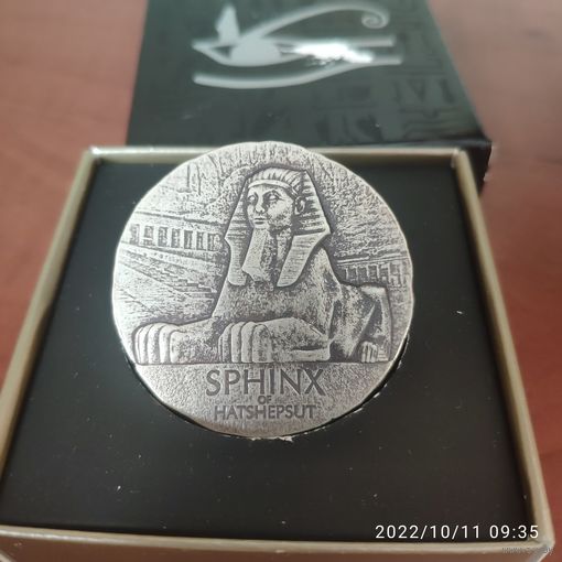 Чад 2019, серебро (5 oz). Сфинкс из серии "Египетские реликвии".