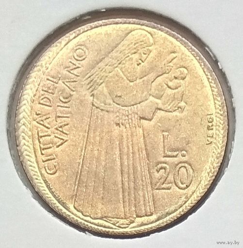 Ватикан 20 лир 1975 г. Священный год. В холдере
