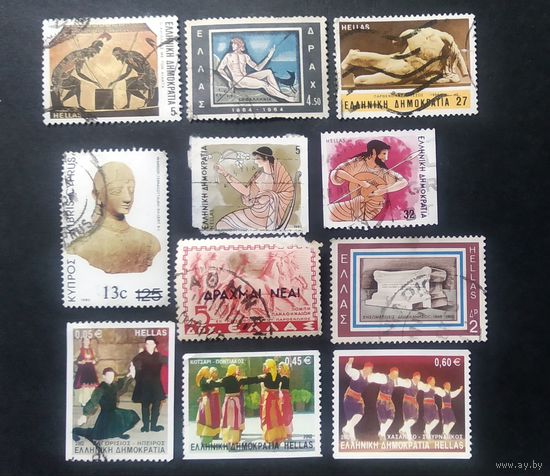 Греция \472с\набор марок искусство культура 10шт