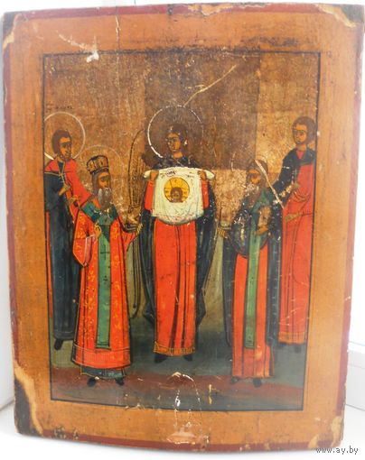 Старинная икона, 35,5Х28 см.