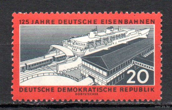 125 лет немецким железным дорогам ГДР 1960 год 1 марка
