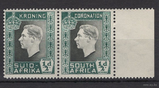 1937 Южная Африка** Коронация Георг VI сцепка 2 марки SG#71