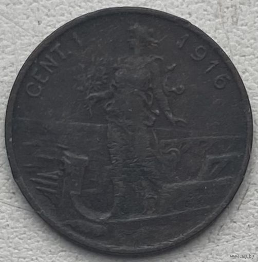 Италия 1 чентезимо 1916 г.