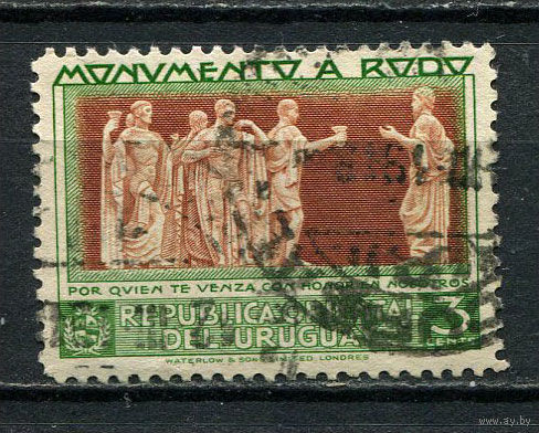 Уругвай - 1948 - Памятник Хосе Энрике Родо 3С - [Mi.731] - 1 марка. Гашеная.  (LOT AL44)