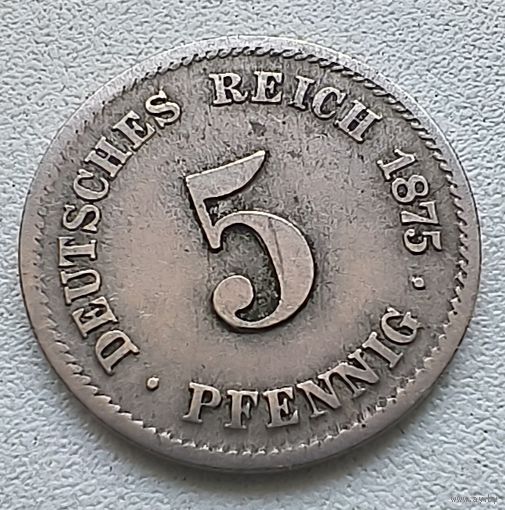Германия 5 пфеннигов, 1875 С  2-1-11