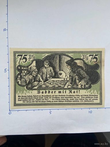 Нодгельд 75 пфеннигов Штробек. Веймарская республика - 0202