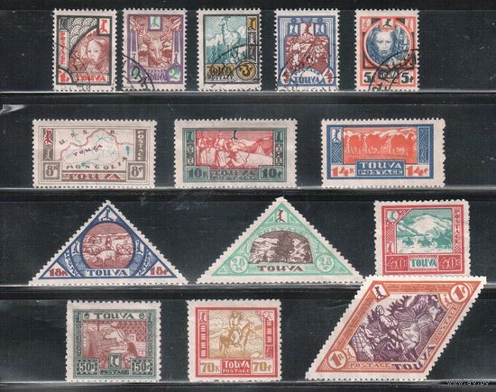 Тува-1927,(Заг.15-28)  *  ( 5 м - гаш.), Энтографический выпуск,(полная серия)