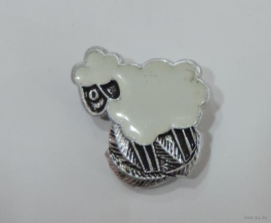 Значок "Овца" СССР. Алюминий.