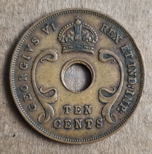 Британская Восточная Африка 10 центов, 1945 г., KM# 26.2