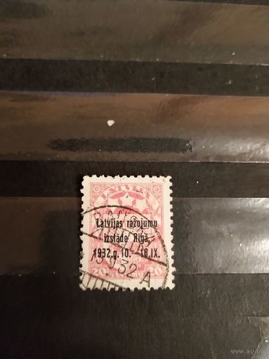 1932 Латвия выставка национальных продуктов в Риге надпечатка герб (2-8)
