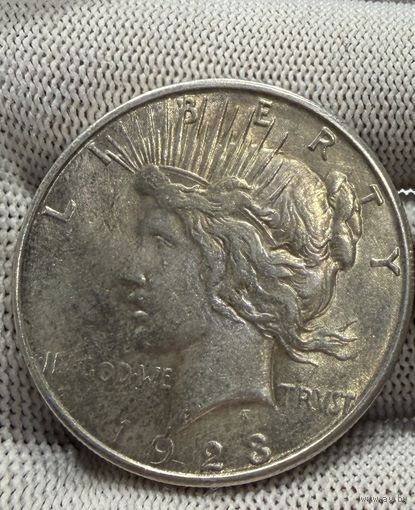 С рубля без мц! 1 доллар 1923 мирный США ярчайшее серебро в блеске