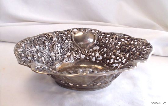 Ваза для печенья Печенница Конфетница 20 х 18 Серебрение