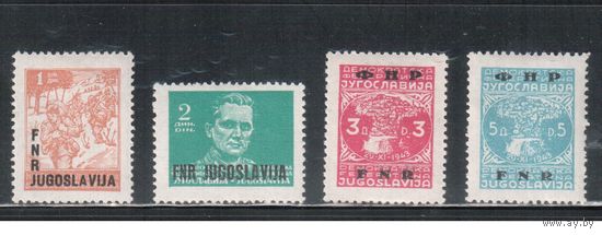 Югославия-1950(Мих.601-604)  *  , Война, Партизаны, Тито, Надп.(полная серия)