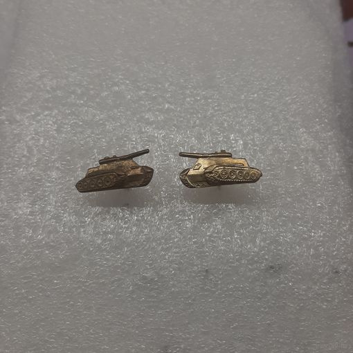 Эмблемы танкисты ВС СССР обр. 1958 г., биметалл, магнитные, новые!