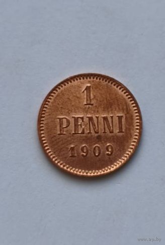 1 пенни 1909 года Финляндия