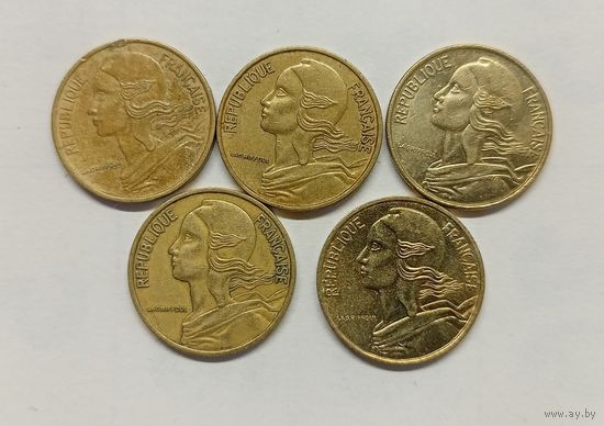 5 сантим Франция 1966 г.1971 г.1981 г.1987 г. 1996 год