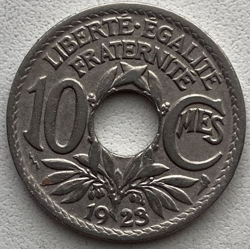 Франция 10 сантимов 1923 г.