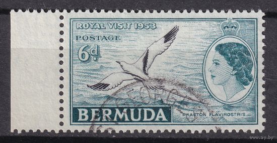 137.BrKCI. Великобритания. Колонии. Бермудские острова. Королевский визит. Елизавета II. 1953 г. Mi.#148.