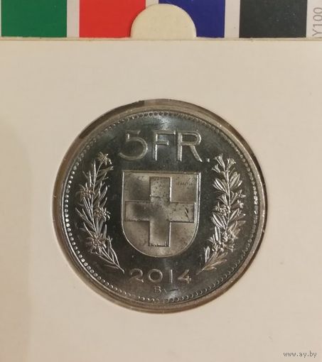 Швейцария 5 франков 2014