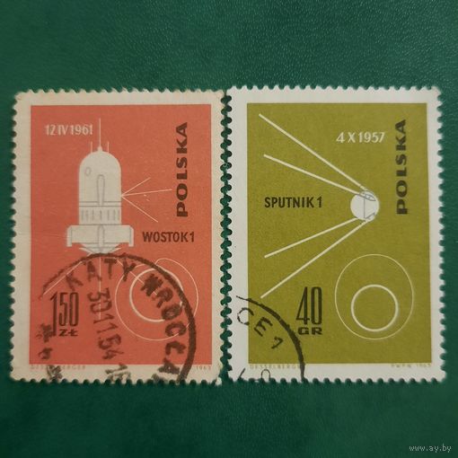 Польша 1963. Космонавтика. Корабль Восток-1.