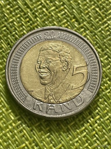 ЮЖНАЯ АФРИКА ЮАР 5 рэндов 2008 г ( НЕЛЬСОН МАНДЭЛА )