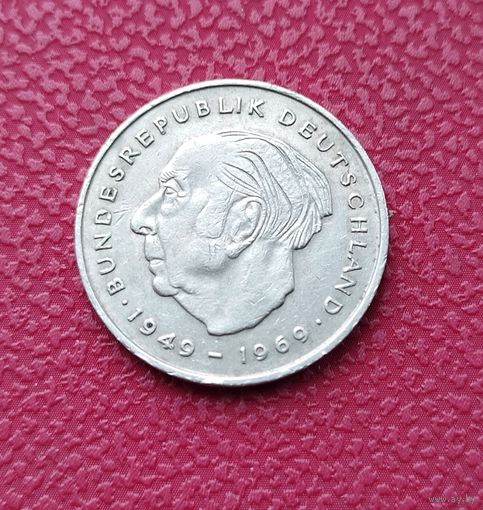 2 марки ФРГ 1974 года