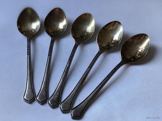 Ложки кофейные (12 см.), мельхиор (позолота). Эстонская ССР (Таллин)