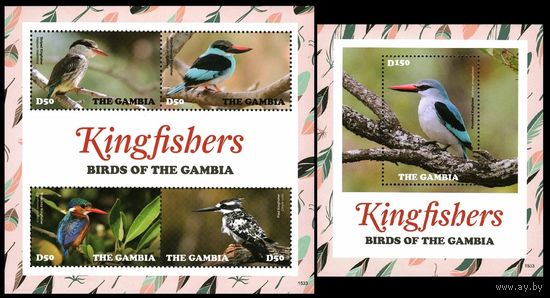 2015 Гамбия A7247-D7247KL+E7247/BA944 Птицы - Зимородки 18,00 евро