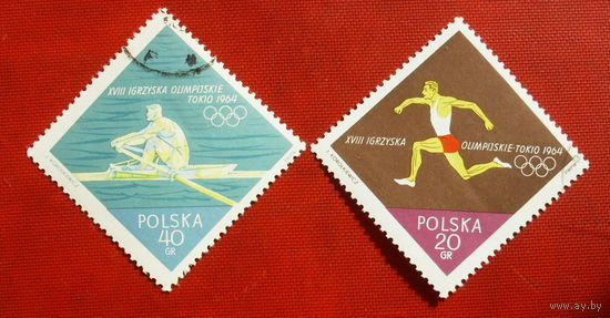 Польша. Спорт. ( 2 марки ) 1964 года. 7-5.