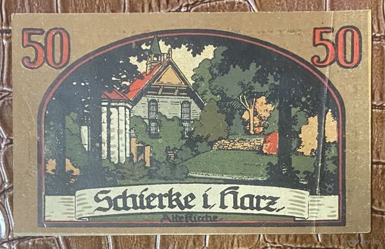 Нотгельд 50 пфеннигов 1921 год. Ширке,. Веймарская Республика