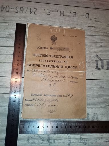 Сберкнижка 1910 года-Новогрудский уезд, Минской губернии.