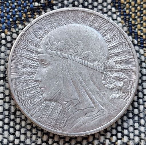 Польша 10 злотых 1932 года, UNC. Ядвига. Без буквы монетного двора. Серебро. Сторгуй за свою цену, предложи обмен!