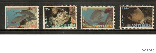 Антиллы(Нидерландские)-1982(Мих.477-480) , **    , Морская Фауна , Рыбы, (полная серия)