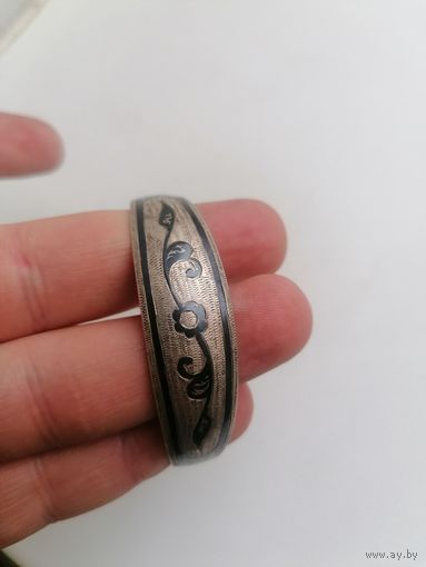 Браслет серебро 875 чернь Кубачи лот 765