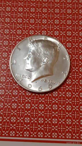 США 1/2 доллара 1969 серебро